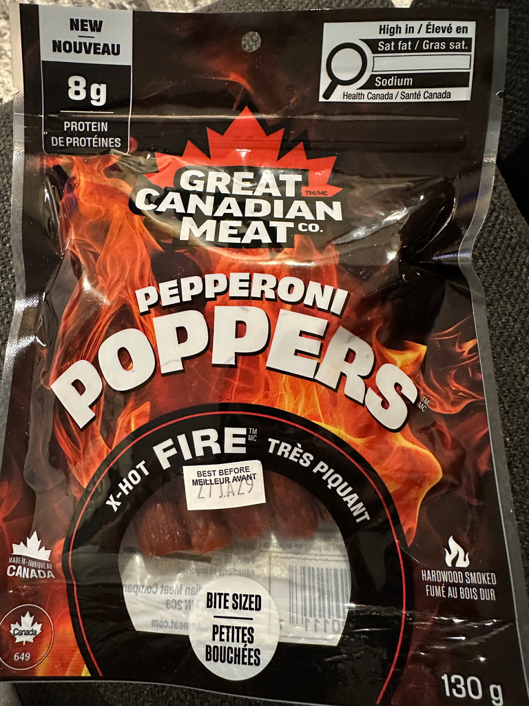 Great Canadian Meat PEPPERONI POPPERS (X-Hot Fire)